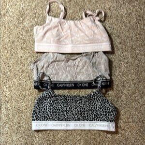 Calvin Klein CK One Bralette Trio - Pink, Gray, Black